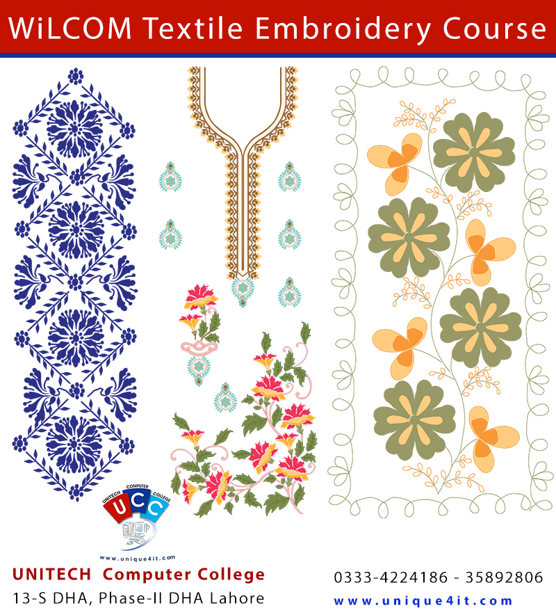 wilcom textile embroidery course in dha lahroe pakistan